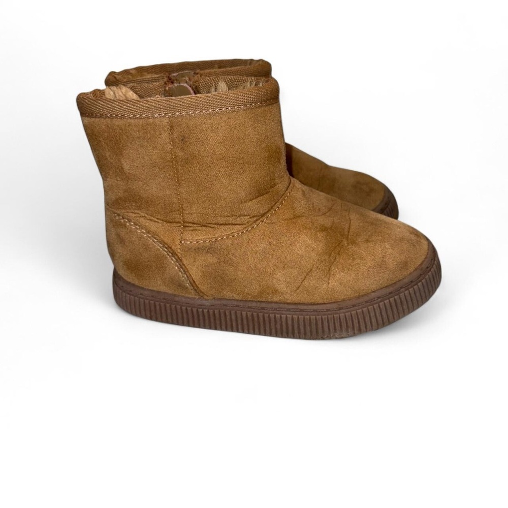 Cat & Jack Brown Suede-Look Pull-On Kids Boots